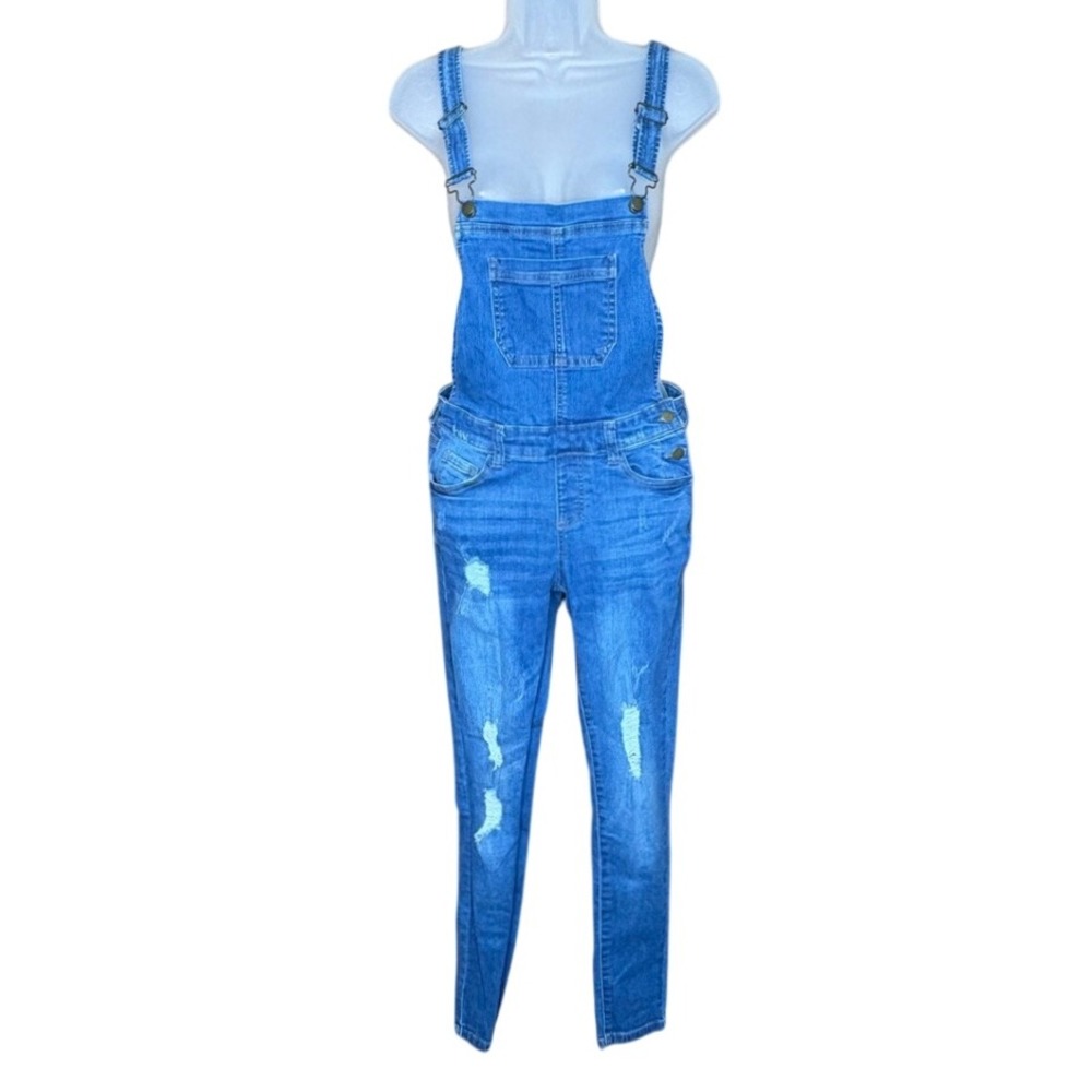 Wax Jean Denim Overalls Womens Small Distressed Grunge Farmgirl Boho Cottage Y2K